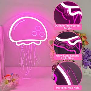 Décoration pour <span class=keywords><strong>aquarium</strong></span> et maison de plage : enseigne néon LED en forme de méduse, alimentée par USB, pour la décoration de maison de plage et d'<span class=keywords><strong>aquarium</strong></span> - Product Image 6