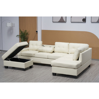 Weiße PU l-förmige Ecke modulare Sofas Schnitts ofa Leder Schnitts ofa moderne l Form modulare Schnitts ofa Sofa Set
