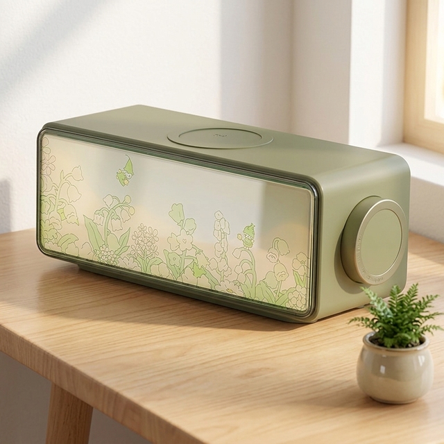 F05 Trending Products New Arrivals White Noise Machine Bluetooh Speaker with Night Light Wireless Charger Fast Charging