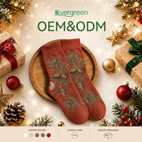 Chaussettes de Noël unisexes en coton, absorbantes, en boîte, pour adultes, idéales pour les fêtes de fin d'année