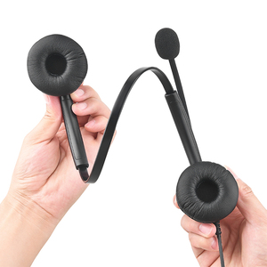 Venta caliente antiguo centro de llamadas auriculares U25 teléfono con cable con cancelación de ruido diadema de latón envejecido - Product Image 6