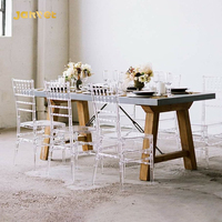 Chaises Chivari en acrylique transparent pour événements de mariage, mobilier de salle à manger, chaises de banquet en cristal