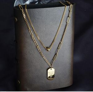 <span class=keywords><strong>Collier</strong></span> en acier inoxydable <span class=keywords><strong>avec</strong></span> chaîne, chaîne d'extension, personnalisé, <span class=keywords><strong>pas</strong></span> <span class=keywords><strong>cher</strong></span>, design, à la mode - Product Image 3