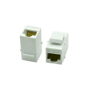 Ağ modülü RJ45 konnektör bilgi soket üzerinden UTP CAT6 düz bilgisayar çoğaltıcı kablo adaptörü Ethernet Keystone Jack