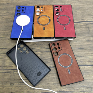 <span class=keywords><strong>Funda</strong></span> de Cuero de Lujo a Prueba de Golpes para Teléfono SamSung S25 Edge S24 S23 S22 S21 <span class=keywords><strong>Ultra</strong></span> Plus, Cargador Inalámbrico Magnético, <span class=keywords><strong>Funda</strong></span> Retro - Product Image 5