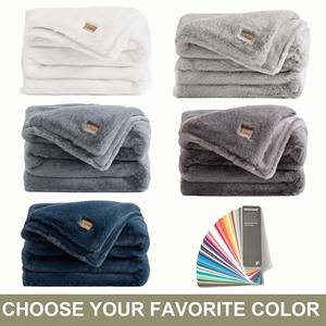 थोक प्रीमियम मोटी गर्म लक्जरी सजावट सोफे कंबल फ्लुफी प्रतिवर्ती फ्लेक्स फर सोफे बिस्तर के लिए कंबल - Product Image 5