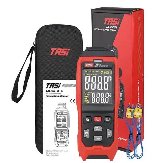 TA612C Digital LCD Temperature Meter 4-Channel K/J Type Thermocouple Thermometer 5000 Groups Data Storage USB Industrial OEM ODM