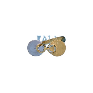 Anillo DE BODA DE ORO liso con diseño geométrico moderno y elegante, estilo religioso para fiesta de compromiso o regalo de aniversario - Product Image 1