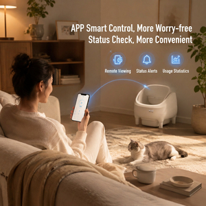 Matalilai XL Bac à litière automatique pour chat intelligent Wi-Fi avec système de nettoyage anti-odeurs et chargement par le haut - Product Image 2