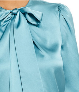 Tùy chỉnh thiết kế trở lại cổ thiết kế mềm phụ nữ phụ nữ mô hình Áo sơ mi SATIN LỤA Crepe áo các nhà sản xuất - Product Image 3