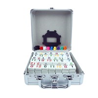 Jeu de dominos mexicain Double Twelve avec étui en aluminium, tuiles numérotées colorées, jeu de société familial, idéal pour les voyages, cadeau
