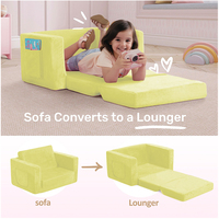 Kinder-Spielsofa Faltbares Design Schlafsofa Prinzessinnen-Stuhl für Kleinkinder Hochdichter Schaum Ausklappbares Kinder-Spielsofa