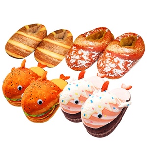 Pantuflas de Casa para Hombre de Invierno, Divertidas Pantuflas de Algodón con Forma de Pan, Zapatos de Interior, Pantuflas de Cosplay para Hotel - Product Image 1