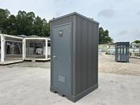 Toilettes portables modernes en acier galvanisé pour extérieur avec cuvette en céramique à chasse directe, cabine de toilettes préfabriquée pour espaces publics