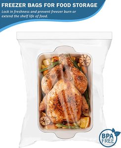 Durable degradable Poly Shrink Bags with Zipper and Reclosable Freezer Storage for <b>Packing</b> Vegetables with Gravure Printing - Product Image 3