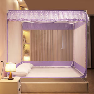 2024 nouvelle <span class=keywords><strong>moustiquaire</strong></span> assise au lit à fond complet trois portes princesse vent fermeture éclair yourte moustiquaires anti-chute - Product Image 4