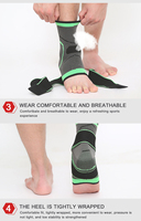 Vente en gros de supports de cheville respirants pour la course à pied, le basketball, les entorses de la cheville, attelle de compression pour la cheville