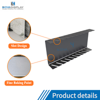 Présentoir mural autoportant robuste et moderne à fentes pour carreaux de porcelaine, quartz, marbre, céramique, carrelage de sol et comptoirs métalliques
