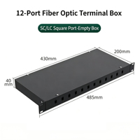 Caja de Distribución Óptica Rotatoria Mini ODF FTTH 1U/2U, Caja Terminal MPO de 4-12 Puertos, 24 Fibras LC/SC, Montaje en Rack, Caja de Distribución de Fibra Óptica de 48 Fibras
