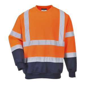 PORTWEST - B306ONR4XL Sudadera de dos tonos de alta visibilidad naranja/Azul Marino-EAN 5036108296927 ROPA DE TRABAJO DE LA HI-VIS - Product Image 1