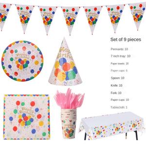 Juego de platos de colores arcoíris coloridos Decoraciones festivas para fiestas que incluyen bodas Navidad <span class=keywords><strong>Cumpleaños</strong></span> Días de San Valentín - Product Image 2