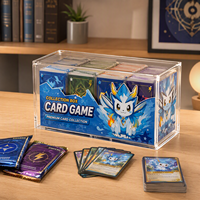 Boîte de rangement magnétique en acrylique transparent sur mesure pour cartes de collection classées TCG