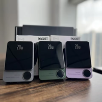 Banque d'alimentation magnétique 10000mAh Ultra fine Portable PD20W Charge rapide sans fil Banque d'alimentation à clipser