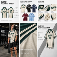 Jersey Sepak Bola Minimalis OEM Sublimasi, Model Longgar, Ringan, untuk Latihan dan Streetwear