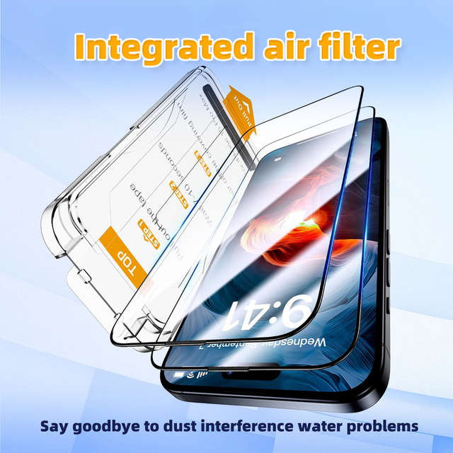 Custom Auto Alignment AR Dustproof Anti Static Privacy Glass Screen Protector for iPhone 17 Pro Max 15 Plus 16 14 13 12 11 XR