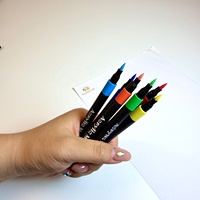 12 couleurs, marqueurs acryliques à pointe souple en PP, pas de décoloration, mélangeables, stylos aquarelle, pour étudiants, art, bricolage, dessin, cadeau promotionnel