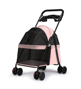 Bunnyhi STC003 Silla De Paseo ligera <span class=keywords><strong>para</strong></span> exteriores Teddy plegable cochecito <span class=keywords><strong>para</strong></span> mascotas pequeño Teddy Cat Pet cochecito perro rosa con mesa - Product Image 4