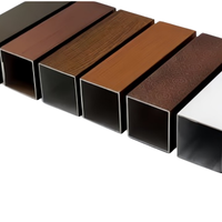 Plafond en aluminium extrudé sur mesure, profil moderne, tube carré, ignifuge, insonorisé, résistant à l'humidité, classe de performance incendie 1