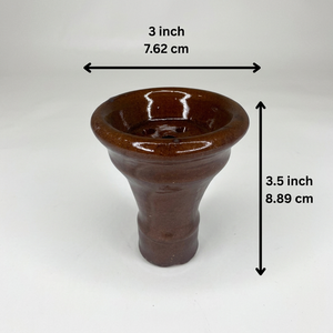 Accessoires pour chicha Khalil Maamoon - Tête de chicha en argile égyptienne émaillée 3,5 pouces (8,89 cm) - Product Image 1