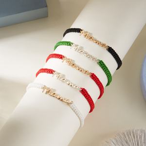 Día DE LA MADRE Mamá Amante Regalo Joyería Pulsera tejida Aleación Mamá Carta Encanto Pulsera - Product Image 2