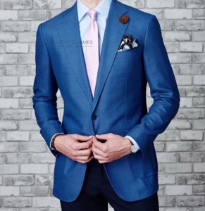 Costume d'affaires sur mesure pour homme Steve & James, en laine/soie, anti-plis, double boutonnage, braguette zippée, col cranté, fourniture ODM - Product Image 3