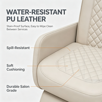 Fauteuil de barbier électrique inclinable, 360° °   Chaise de coiffeur pivotante avec base hydraulique