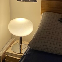 Lampe de table LED en verre pour décoration intérieure moderne de haute qualité, blanc chaud, alimentation AC/DC à intensité variable, garantie de 2 ans