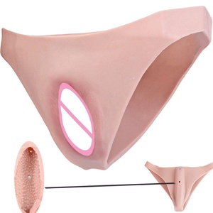 FAAK Nouveau string pour hommes, culotte de travestissement avec faux vagin en silicone pénétrable, sous-vêtements, jouets sexuels pour hommes sissy - Product Image 1