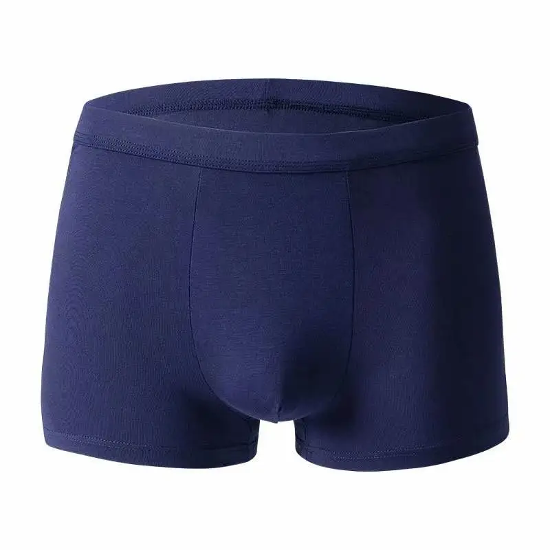 Comfortable Customized Middle-aged Solid Color Large Size dark purple Modal Men's Boxer Short