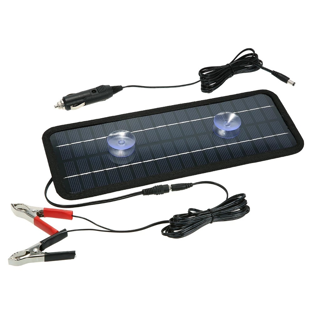 Portable Waterproof <strong>12V</strong> <strong>Solar</strong> Battery Trickle Charger <strong>Flexible</strong> <strong>Solar</strong> <strong>Panel</strong> <strong>Kit</strong> for Car for Maintaining <strong>Solar</strong>-Battery