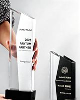 Trophée créatif en alliage d'aluminium et cristal, souvenir de récompense annuelle personnalisé