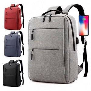 Sac à dos personnalisé avec logo pour hommes d'affaires, étudiants, voyageurs, en polyester, avec port USB, imperméable, design pour ordinateur portable, sac à dos scolaire - Product Image 2