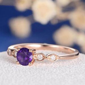 Bague en argent sterling 925 avec améthyste naturelle, pierre précieuse rose, améthyste carrée - Product Image 3