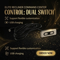 Ailiwei ALWSK-04 Télécommande intelligente 4 boutons pour fauteuil de massage DC 12-30V certifiée ISO91001, design compact, plastique noir