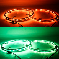 Kit d'éclairage LED double face Kingshowstar RGBW 1 rangée 2 rangées 15" 17" 20" pour roues, avec télécommande via application, pour camions, voitures tout-terrain, clignotants