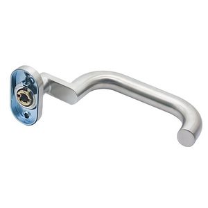 Poignée de <span class=keywords><strong>porte</strong></span> fendue en acier inoxydable 304 à <span class=keywords><strong>plaque</strong></span> étroite avec écusson ovale et double crochet pour portes en aluminium - Product Image 5