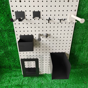 Pegboard Storage Rack Carbon Steel <b>Wall</b> Mounted Kitchen Office Organizer Multifunctional Display <b>Shelf</b> Rectangle Shape - Product Image 1