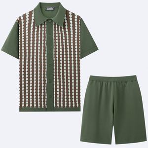 Camisa de punto a cuadros casual de seda helada para hombre, estilo europeo y americano, 100% algodón, para verano - Product Image 4