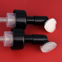 120ml 150ml 200ml Noir Pet Cosmétique En Plastique Nettoyant Pour Le Visage Mousse En Plastique Liquide Mousse Savon Pompe Bouteille Avec Brosse En Silicone