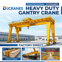 Grue portique à portique fixe 20 tonnes, conception en U, homologuée ISO pour la production de béton préfabriqué, structure robuste, résistance aux hautes températures